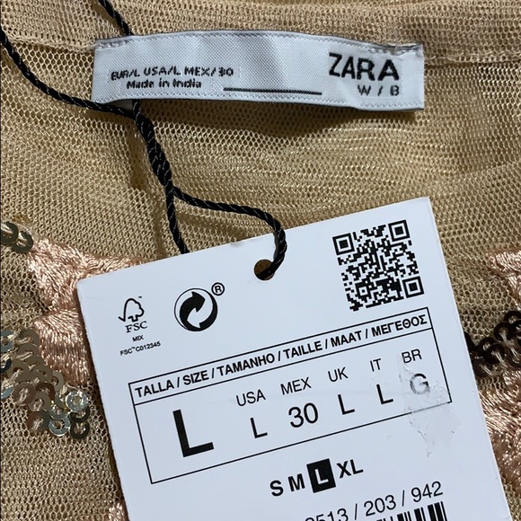 🌹NWT Zara T-shirt with embroidery Size S,M,L - Picture 5 of 7